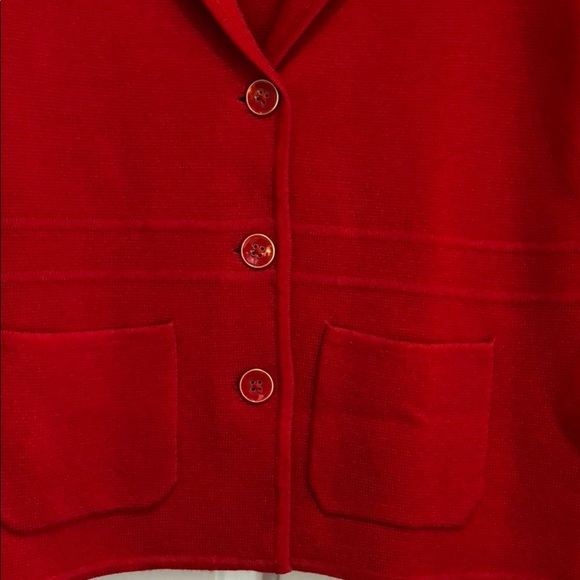 Talbots Red Wool Sweater Size P - Picture 3 of 4